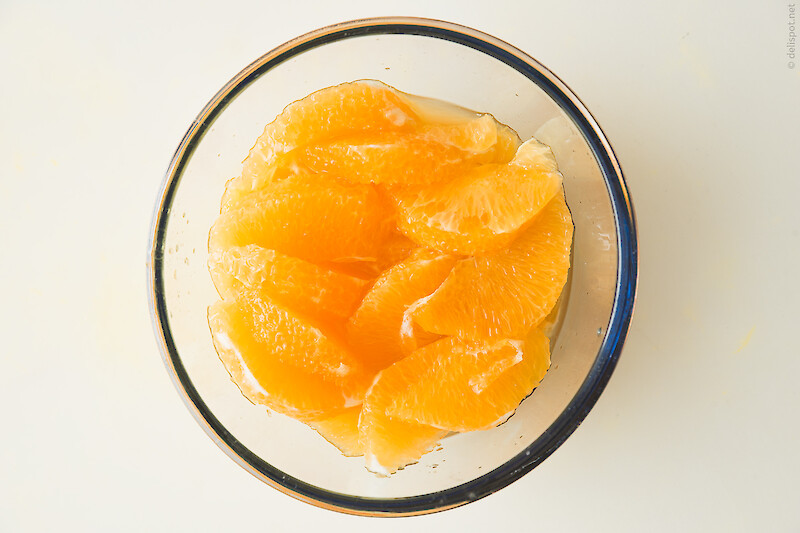 Orangen, Filets, Segmente bzw. Schnitze ohne Haut und Kerne