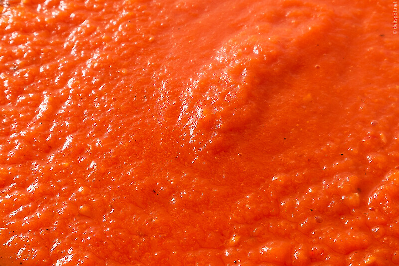 Tomatensauce italienisch – Textur der Sauce im Detail